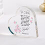 Flower Girl Wedding Day Heart Plaque Gift, thumbnail 1 of 5
