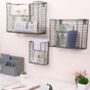 Set Of Three Industrial Wire Wall Storage Baskets, thumbnail 5 of 6