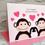 'Monkeys' Personalised Engagement Card, thumbnail 2 of 3