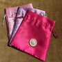 Four Pink And Purple Pouches For Wrapping Gifts, thumbnail 1 of 3