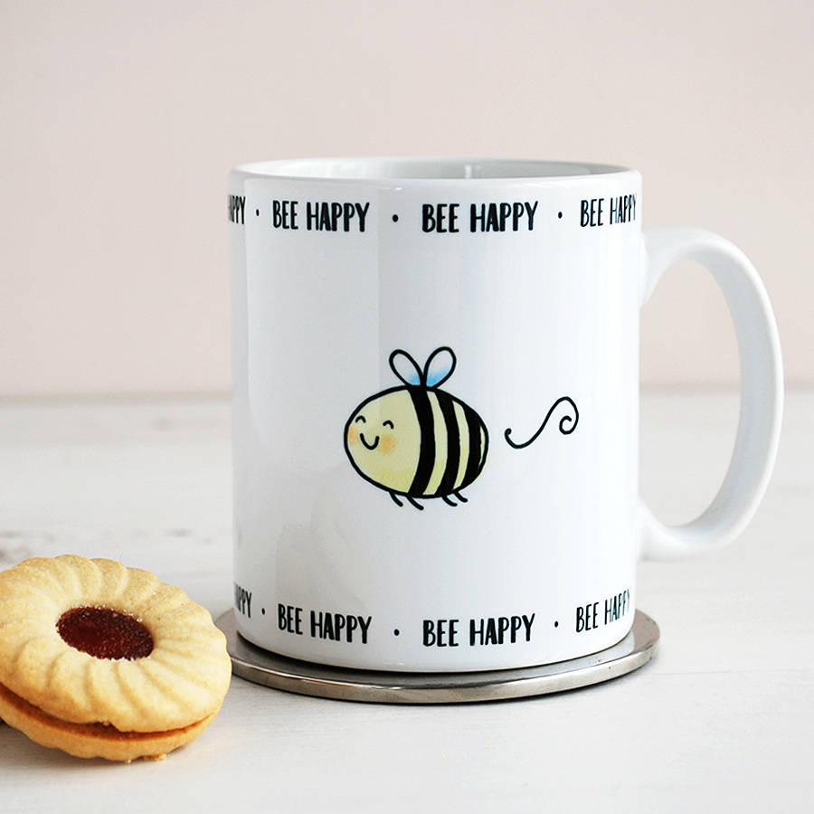 bee happy, mug by cloud 9 design | notonthehighstreet.com