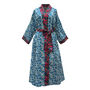 Long Kimono Robe Teal Mitsi Made With Liberty Fabric, thumbnail 3 of 3