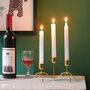 Three Arms Metal Candlestick Stand Taper Candle Holder, thumbnail 1 of 5