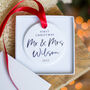 First Christmas Married Personalised Decoration, thumbnail 1 of 3