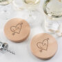 Personalised Engraved Pair Of Glass Coasters For Couple, thumbnail 3 of 6