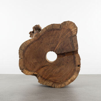 Molten Glass Terrarium Decorative Bowl On Wooden Base, 9 of 9