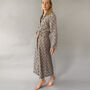 Ladies Peached Cotton Paisley Dressing Gown, thumbnail 4 of 4