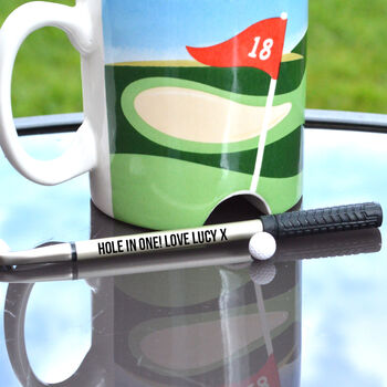 Personalised Mini Putter Pen And Golf Design Mug, 3 of 4