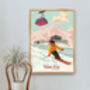 Saas Fee Switzerland Ski Resort Travel Poster Art Print, thumbnail 5 of 8