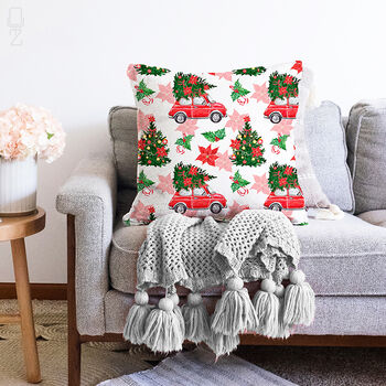 Christmas Cushion Cover With Christmas Pine Tree, 2 of 3
