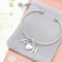 Personalised Double Initial Silver Bracelet, thumbnail 2 of 6