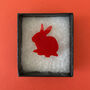 Red Bunny Rabbit Acrylic Brooch, thumbnail 1 of 2