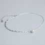 Sterling Silver Double Chain Pearl Anklet, thumbnail 1 of 4