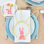 Easter Bunny Rabbit Silhouette Napkin, thumbnail 1 of 7