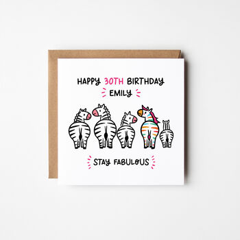 Stay Fabulous 30th/40th/50th Birthday Card, 3 of 3