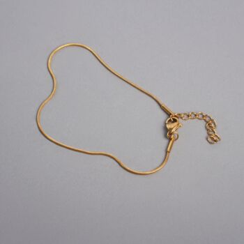 Thin Gold Plated Stainless Steel Snake Bracelet, 4 of 8