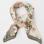 Toile De Jouy Olive Green Square Scarf, thumbnail 2 of 7