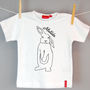 Personalised Rabbit Print Babygrow Or T Shirt, thumbnail 1 of 9