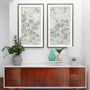 Peony And Butterfly Chinoiserie Set Of Two Prints, thumbnail 1 of 5