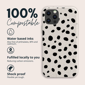 Dalmatian Eco Friendly, Biodegradable Phone Case, 2 of 8