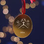 Gold Personalised Dog Nose Christmas Tree Bauble, thumbnail 5 of 7