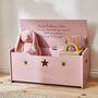 Personalised Large Pink Bee Toy Box, thumbnail 1 of 4