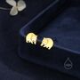 Sterling Silver Wombat Stud Earrings, thumbnail 2 of 11