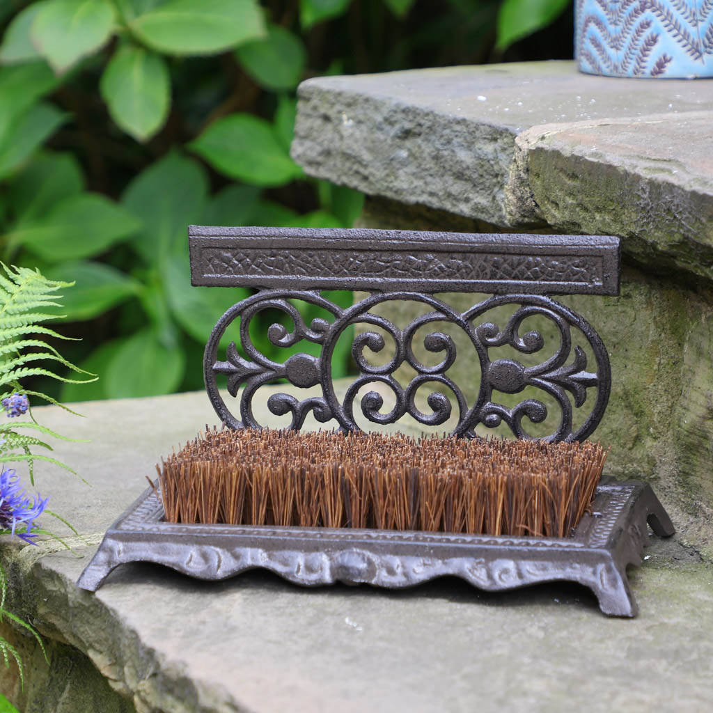 Gardener's Cast Iron Boot Scraper With Brush By Dibor