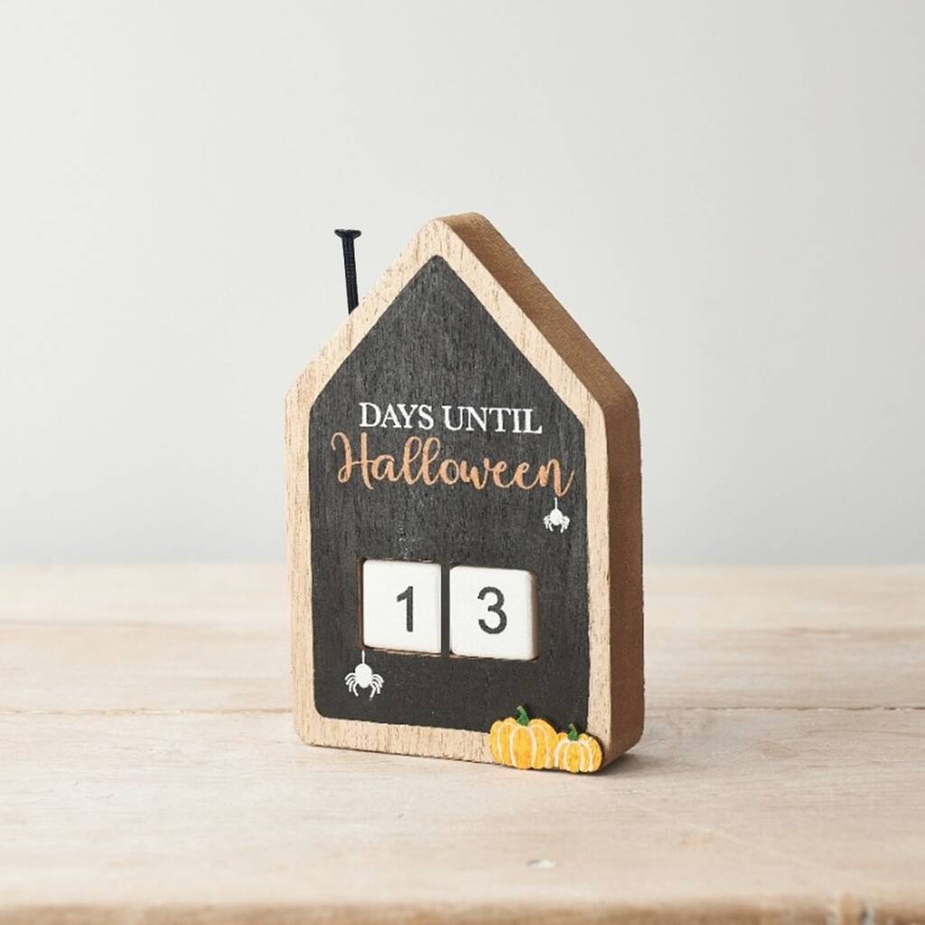 'Days Until Halloween' Countdown Sign By Nest Gifts