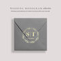 Custom Foil Stickers For Wedding Invitation Envelopes And Favours Floral Wreath Monogram, thumbnail 3 of 12