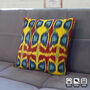 Traditional Multicoloured Cotton Ikat Cushion Cover, thumbnail 5 of 6