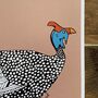 Guineafowl Print On Pink, thumbnail 3 of 5