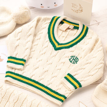 Baby’s First Cricket Jumper, Babygrow And Blanket Gift Set, 6 of 12