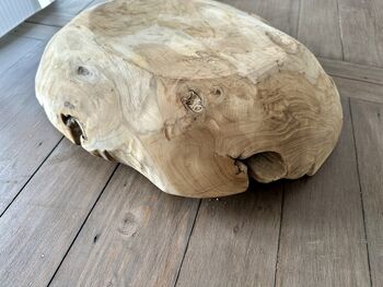 Heavy Large 50cm Teak Root Wooden Heavy Fruit And Nut Bowl 6kg, 12 of 12