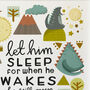'Let Him Sleep' Nursery Print, thumbnail 3 of 7