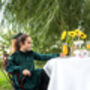 Emma Girls Velvet Dress With Matching Hair Clip, thumbnail 5 of 5