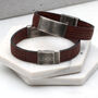 Mens Personalised Leather Celtic Love Symbol Bracelet, thumbnail 2 of 4