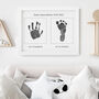 Personalised Baby Handprint And Footprint Artwork, thumbnail 1 of 7