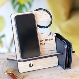 Personalised Engraved Wooden Phone Accessory Stand