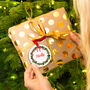 Personalised Christmas Wreath Reusable Gift Tag, thumbnail 6 of 10