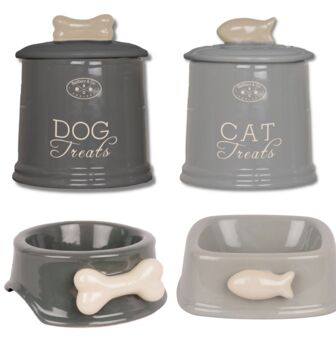 Matching Luxury Pet Bowls, Treat Jar And Mats, 5 of 6