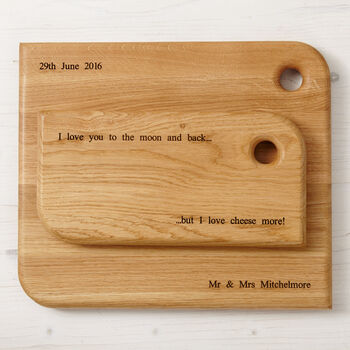 Personalised Solid Oak Serving Board, 3 of 10