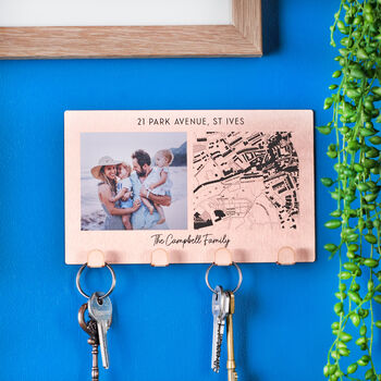 Personalised Family Map And Photo Key Hook, 3 of 4