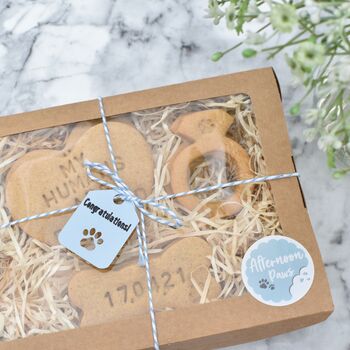 Personalised 'My Humans Are Married' Dog Biscuits Gift, 4 of 5