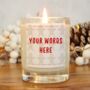 Christmas Gift Custom Words Candle Gingerbread Design, thumbnail 1 of 4