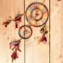 Large Double Rainbow Colours Hemp Dream Catcher, thumbnail 1 of 10