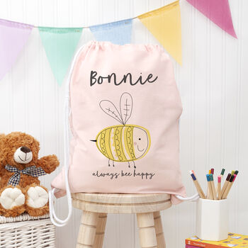 Personalised Kid's Buzzing Bee Nursery Bag, 6 of 12