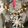 1st Christmas Married Pair Of Champagne Flutes And Christmas Decoration, thumbnail 4 of 5