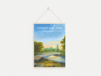 Morden Hall Park London Travel Poster Art Print, 6 of 8