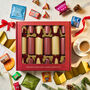 Six Handmade Christmas Crackers Shimmering Red Gold Design, thumbnail 1 of 5